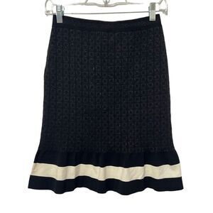MOSCHINO Boutique New w Tags Knit Viscose Blend Black Skirt Size Small 6